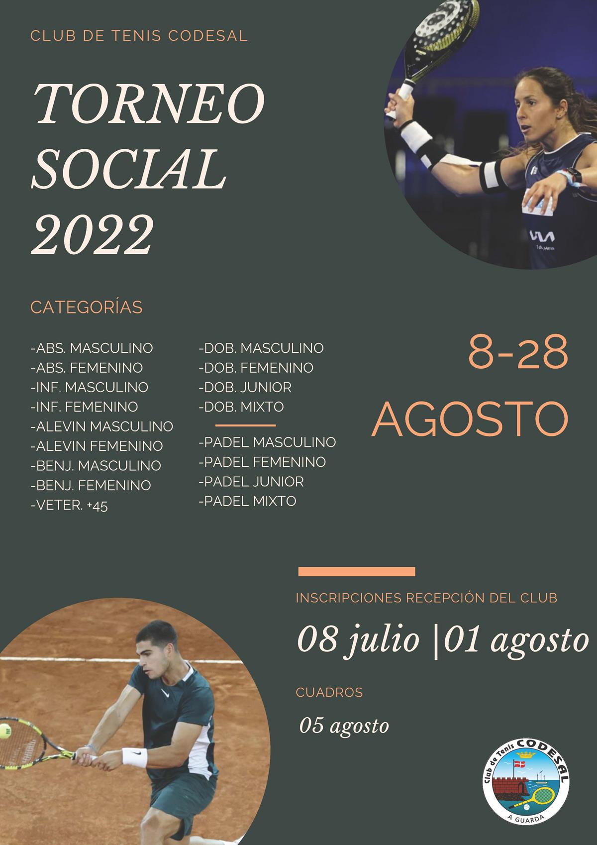 TORNEO SOCIAL 2022 – 8-28 AGOSTO