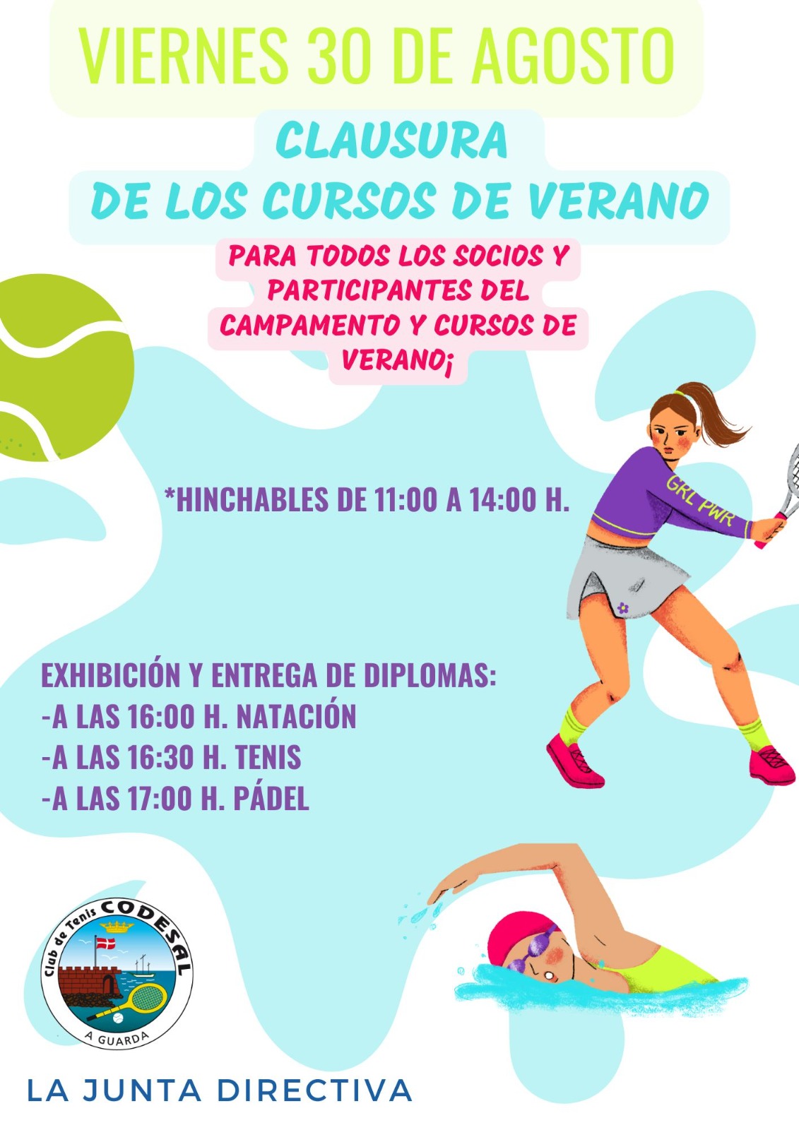 Viernes 30 de Agosto, Clausura de los cursos de verano